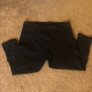 Nordstrom Zella Cropped Yoga Pants with Sheer Back